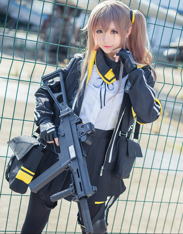 ウィッグ付き ドールズフロントライン UMP45 風 コスプレ 衣装