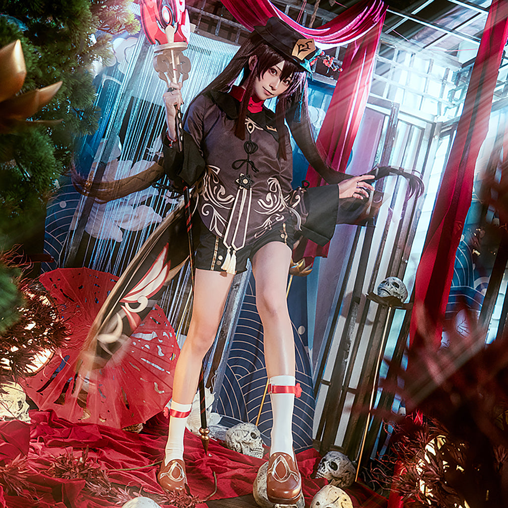 原神 げんしん 胡桃 フータオ コスプレ 衣装 璃月 Genshin 9点セット　ハロウィン