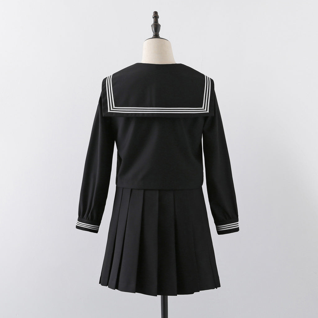 セーラー服 学生服 制服 学生  コスプレ衣装　女子高生 　長袖 　ネイビー