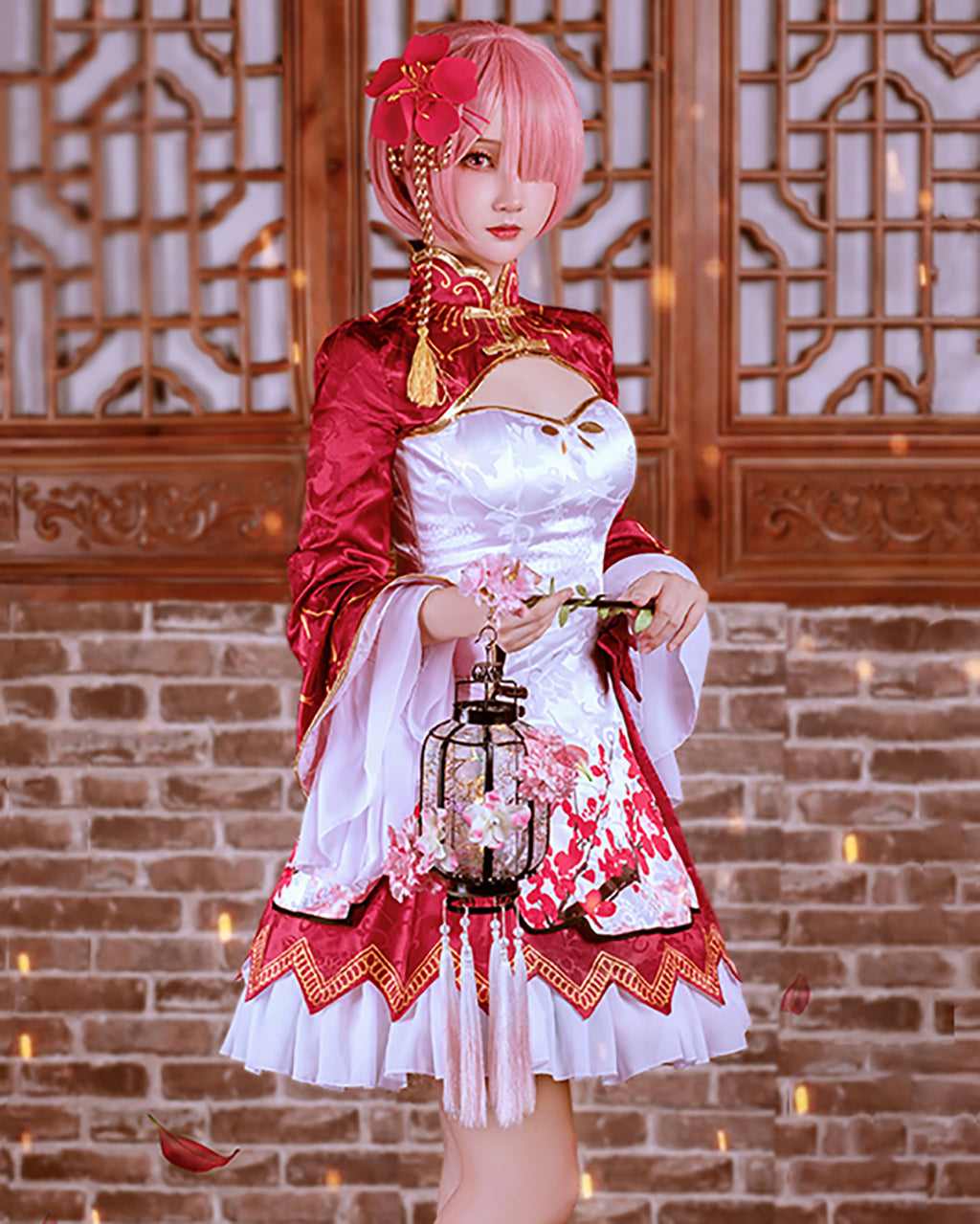 Re:ゼロから始める異世界生活 リゼロ レム ラム チャイナドレス ワンピース ハロウィン コスチューム コスプレ 仮装衣装